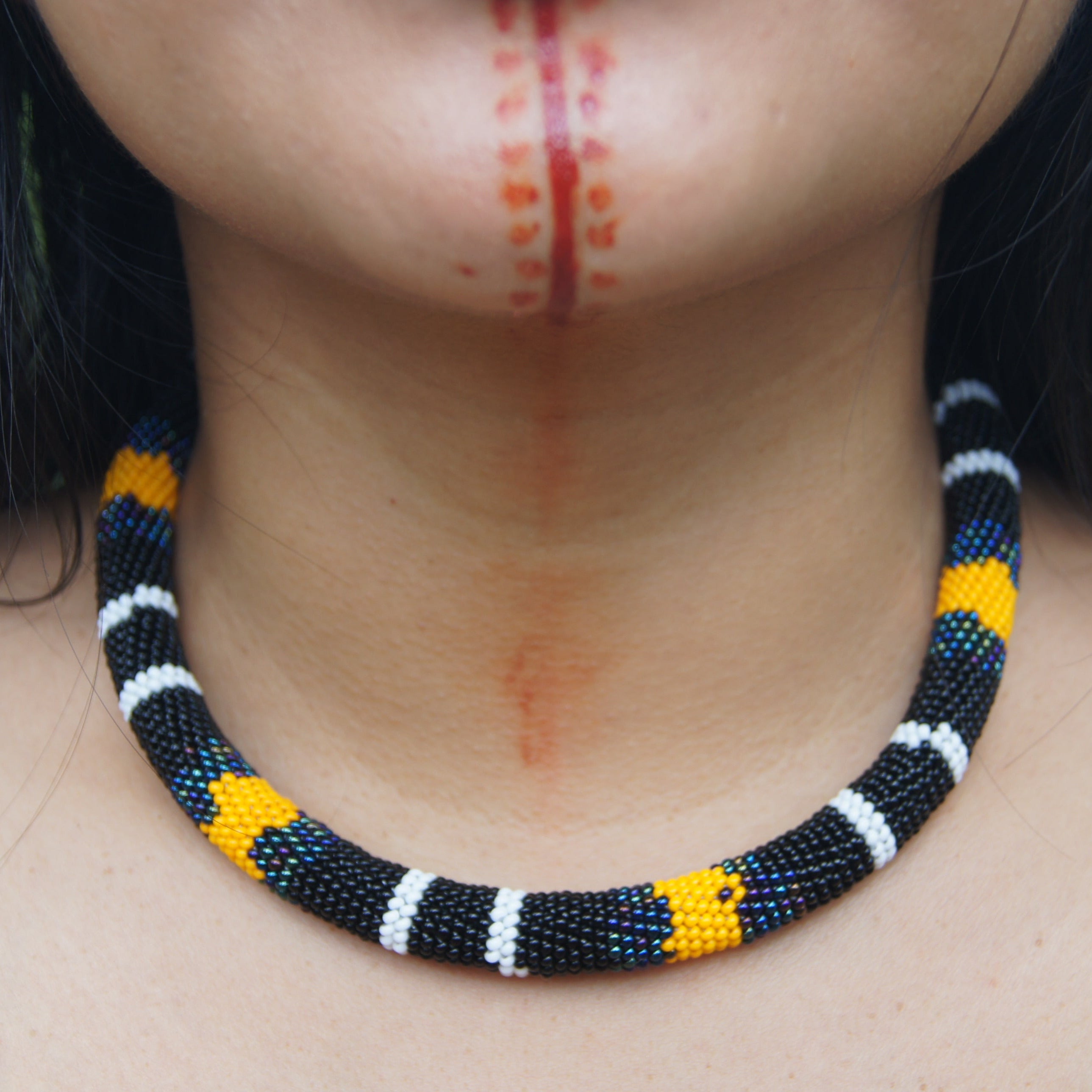 Sisa Necklace - Hemprich’s coral snake (Micrurus hemprichii)