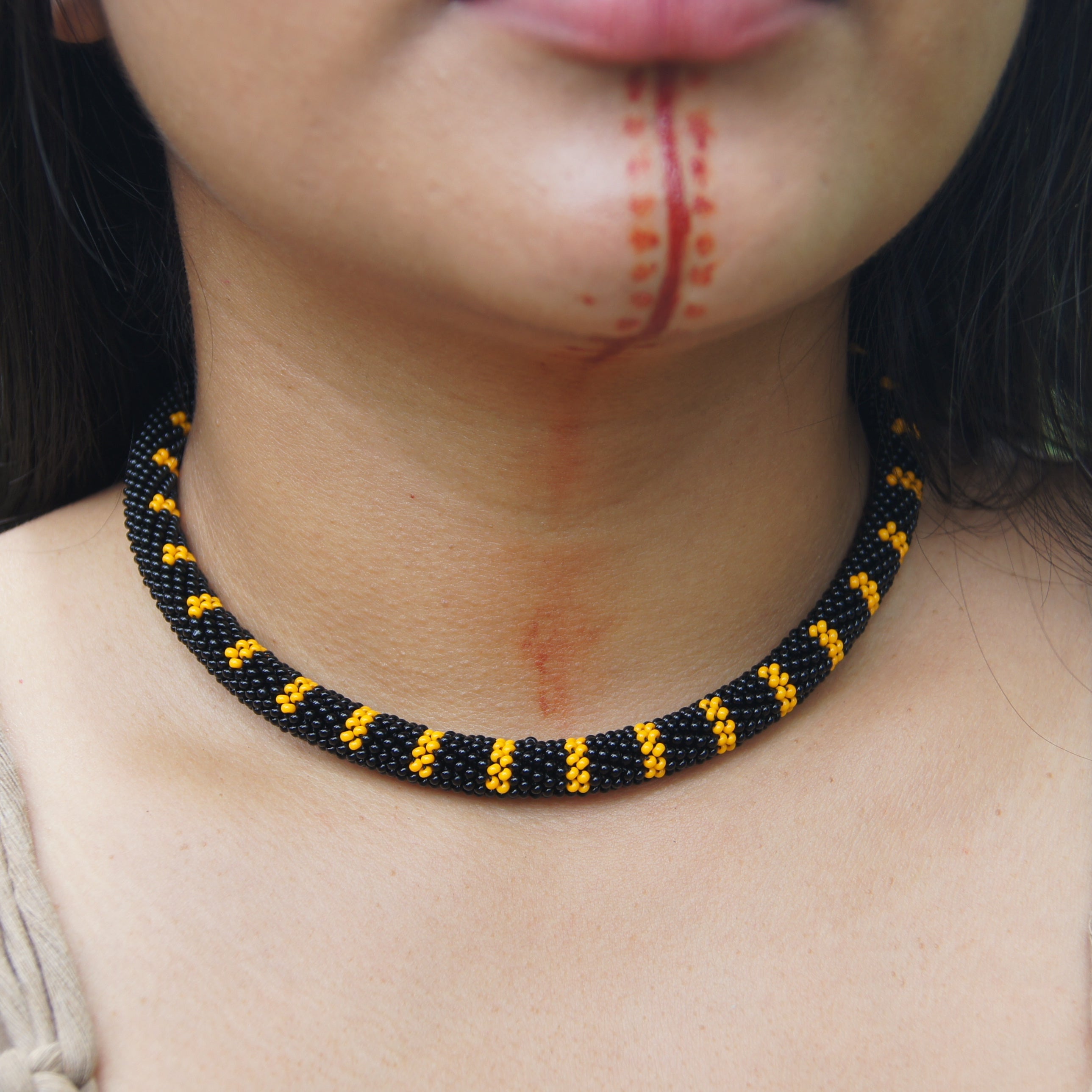 Collar Kaina - Coral negra esbelta (Micrurus narduccii)